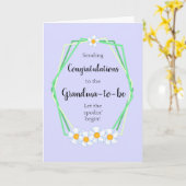 おばあちゃんカードおめでとう カード (黄色い花)