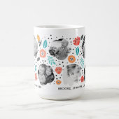 おばあちゃんガーデンカラフルフローラフォトコラージュ コーヒーマグカップ (中央)