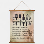 おばあちゃんキッチン 吊り下げ型タペストリー (正面)