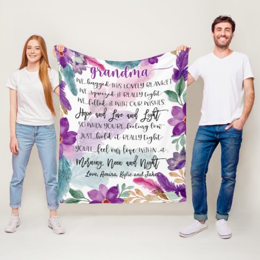おばあちゃんギフトカスタムおばあちゃん毛布パーソナライズされた、 フリースブランケット (インサイチュ)