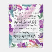 おばあちゃんギフトカスタムおばあちゃん毛布パーソナライズされた、 フリースブランケット (正面)