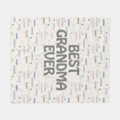 おばあちゃんギフト孫3-4名 フリースブランケット (正面(横))