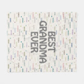 おばあちゃんギフト孫5-7名 フリースブランケット (正面(横))