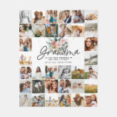 おばあちゃんギフト数々の写真の美しいフローラ フリースブランケット (正面)