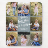 おばあちゃんギフト8写真孫シンプルタイポグラフィ マウスパッド (正面)