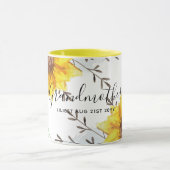 おばあちゃんギフト – ひまわりパーソナライズされたテーマ マグカップ (中央)