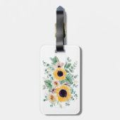 おばあちゃんギフト – ひまわりパーソナライズされたテーマ ラゲッジタグ (裏面縦)