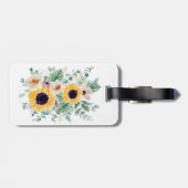 おばあちゃんギフト – ひまわりパーソナライズされたテーマ ラゲッジタグ (裏面横)