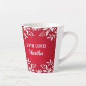 おばあちゃんギフト、名前、クリスマスフェスティバル カフェラテマグ (右)