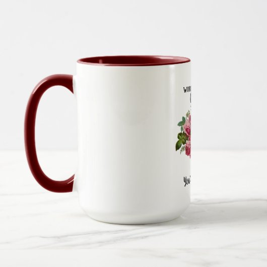 おばあちゃんギフト – Badass One of a kind - フローラ マグカップ (左)