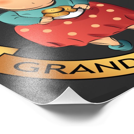 おばあちゃんクッキーの看板ポスターを否定できない フォトプリント            (角)