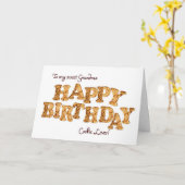 おばあちゃんクッキー誕生日のカード カード (黄色い花)