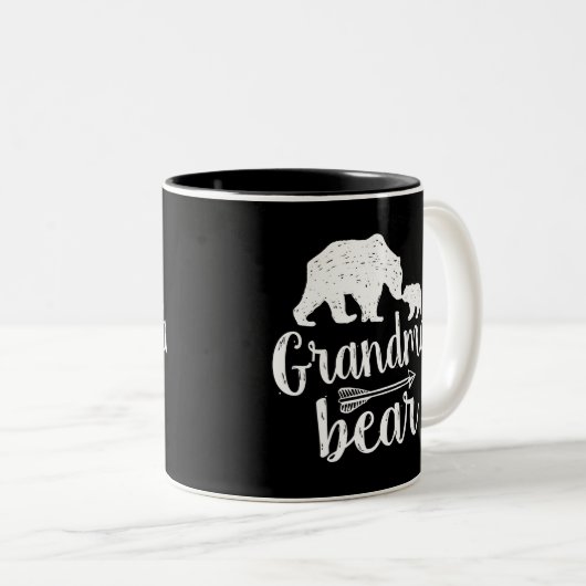 おばあちゃんクマ母の日のプレゼント ツートーンマグカップ (正面右)