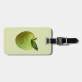 おばあちゃんクラフトグリーンクロチェットアップルモノグラム名 ラゲッジタグ (正面横)