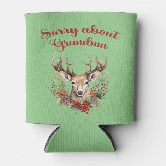 おばあちゃんクリスマスごめんクール 缶クーラー (正面)