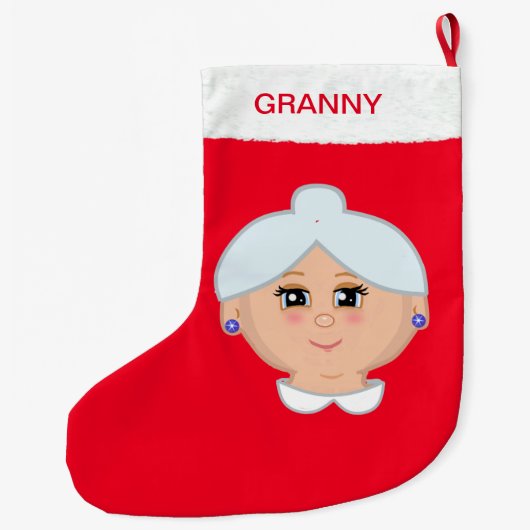 おばあちゃんクリスマスストッキング ラージクリスマスストッキング (裏面)