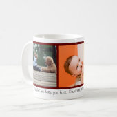 おばあちゃんクリスマスファミリーインスタグラム写真テンプレート コーヒーマグカップ (正面左)