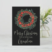 おばあちゃんクリスマスベリーリース シーズンカード (スタンド正面)