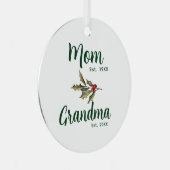 おばあちゃんクリスマス記念の写真 メタルオーナメント (正面右)