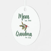 おばあちゃんクリスマス記念の写真 メタルオーナメント (正面左)