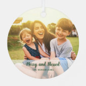 おばあちゃんクリスマス記念の写真 メタルオーナメント (裏面)