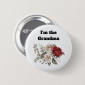 おばあちゃんクリーム&レッドローズボホフラワーズ 缶バッジ (正面&裏面)