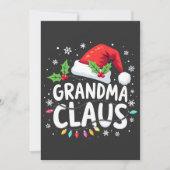 おばあちゃんクロースのクリスマスファミリー親子コーデ 招待状 (正面)