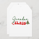 おばあちゃんクロースクリスマスカード サンキューカード (正面/裏面)