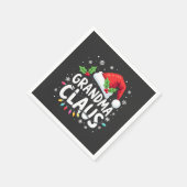 おばあちゃんクロースクリスマスファミリーユニオンコーディネート スタンダードカクテルナプキン (角)
