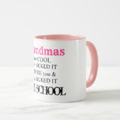 おばあちゃんクールは古い学校でかわいいおもしろい引用文 マグカップ (正面右)