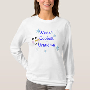 おばあちゃんクール雪だるまTシャツ Tシャツ