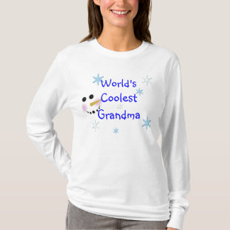 おばあちゃんクール雪だるまTシャツ Tシャツ