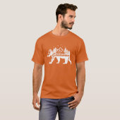 おばあちゃんグマのステッカー家族おそろいコーデ 野生 Tシャツ (正面フル)