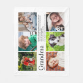 おばあちゃんグラニー·デフィニション写真コラージュ フリースブランケット (正面)