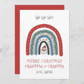 おばあちゃんグランドパクリスマスフラットホリデーカード シーズンカード (正面/裏面)