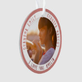 おばあちゃんグランドパクリスマスホリデーフォトキープサケ オーナメント (正面)