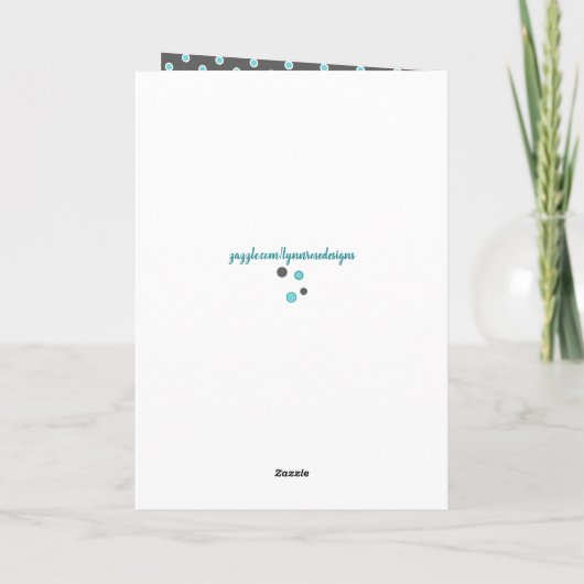 おばあちゃんグレーターコイズフォトグリーティング誕生日 カード (裏面)