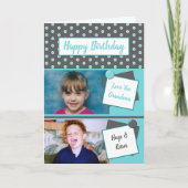 おばあちゃんグレーターコイズフォトグリーティング誕生日 カード (正面)