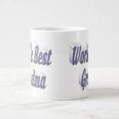 おばあちゃんグレー半タイポグラフィマザーズの日 ジャンボコーヒーマグカップ (正面)