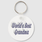 おばあちゃんグレー文字 キーホルダー (正面)