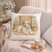 おばあちゃんコア ドッグ ヴィンテージ コテージ ガーデン パピー クッション