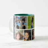 おばあちゃんコラージュ写真特別ギフト誕生日 ツートーンマグカップ (正面左)