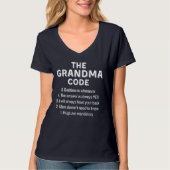おばあちゃんコードおもしろい Tシャツ (正面)