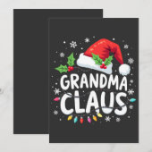 おばあちゃんサンタ クリスマス ファミリー ユニオン 衣装 招待状 (正面/裏面)
