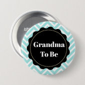 おばあちゃんシェブロン赤ちゃんシャワーボタン 缶バッジ (正面&裏面)