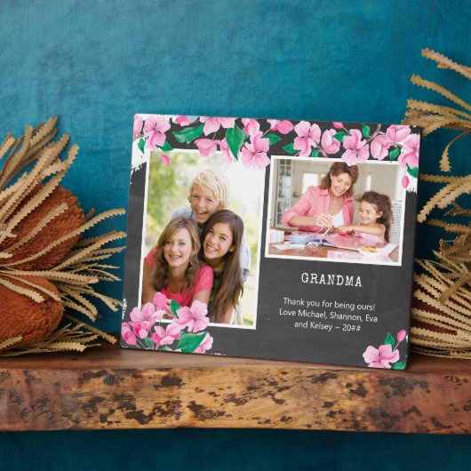 おばあちゃんシャルボードとさくらんぼブロッサム2写真 フォトプラーク (側面)