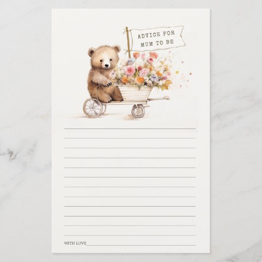 おばあちゃんシャワー用かわいいテディフローラカートアドバイス (正面)