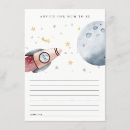 おばあちゃんシャワー用かわいい宇宙星空アドバイス エンクロージャーカード