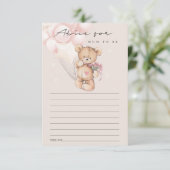 おばあちゃんシャワー用かわいい赤面ベアーバルーンアドバイス エンクロージャーカード (スタンド正面)