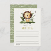 おばあちゃんシャワー用可愛い野生ジャングル動物アドバイス エンクロージャーカード (正面/裏面)